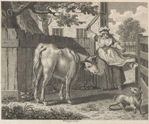 Die Köchin, der Drehspieß und der Ochse