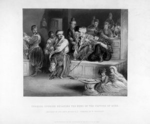 Türkischer Kurier berichtet über die Eroberung von Akko, 19. Jahrhundert von W. Greatbatch