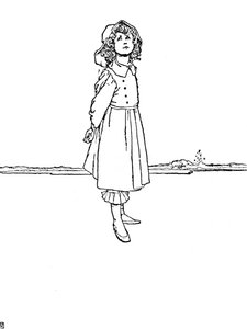 Und Karen war sehr ordentlich gekleidet, um 1930 von William Heath Robinson