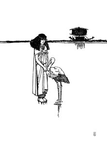 Legte den goldenen Kreis um seinen Hals, ca. 1930 von William Heath Robinson