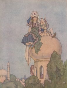 Sie saß den ganzen Tag auf dem Dach ihres Palastes und erwartete ihn, um 1930