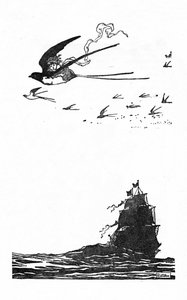 Die Schwalbe stieg hoch in die Luft, ca. 1930