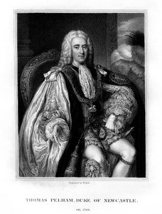 Thomas Pelham-Holles, 1. Duke of Newcastle-upon-Tyne, britischer Whig-Staatsmann von W. Holl