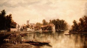 Ansicht von Twickenham, eines von einem Paar von W. Howard