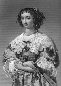 Henrietta Maria von Frankreich 1609-1669, Königin von König Karl I., 1851 von W. J. Edwards