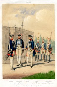 Deutsche Militäruniformen, 1740-1786, 19. Jahrhundert von W Korn