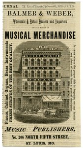 Balmer und Weber Groß- und Einzelhändler und Importeure von Musikalien, 206 North Fourth Street. von W. Mackwitz