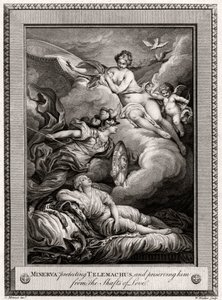 Minerva schützt Telemach und bewahrt ihn vor den Pfeilen der Liebe, 1775