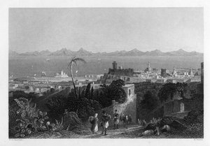 Rhodos, von den Höhen in der Nähe der Villa von Sir Sidney Smith, 1841