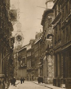 Die alten Zeichen sind zurück in der Lombard Street, ca. 1935