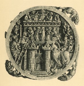 Elfenbein-Spiegelkasten, der die Erstürmung der Burg der Liebe darstellt, frühes bis mittleres 14. Jahrhundert, 1881 von W. Wise