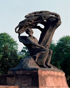 Ansicht des Denkmals für den Komponisten Frederic Chopin in Warschau von Waclaw Szymanowski