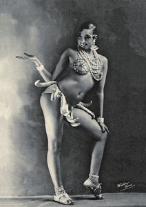 Josephine Baker im berühmten Bananenkostüm, ca. 1927 von Walery