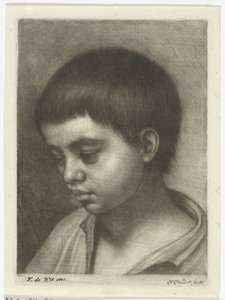 Kopf eines Jungen, nach links