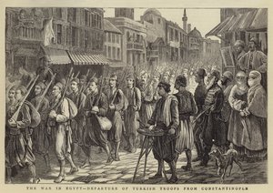 Der Krieg in Ägypten, Abfahrt türkischer Truppen aus Konstantinopel