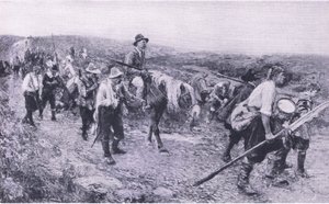 Nach Sedgemoor, Illustration aus British Battles on Land and Sea, 1915 von Walter Crane