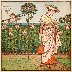 Wie wächst der Garten meiner Dame, aus Walter Cranes Malbuch, veröffentlicht 1889 von Walter Crane