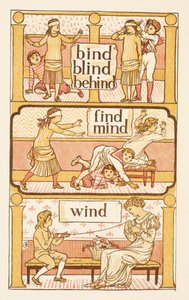 Reimwörter, die mit dem Buchstaben D enden. Ein Spiel von Blindekuh. Zur Veranschaulichung der Verwendung des Buchstabens i. Der Goldene Primer