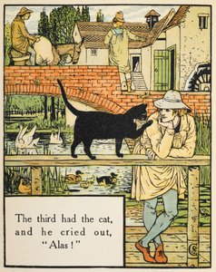 Der dritte hatte die Katze und rief: "Ach!". Der Müllerssohn und seine Katze von Walter Crane