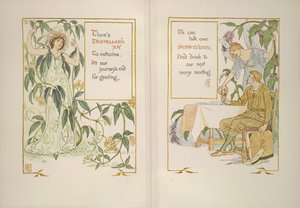 Reisende Freude und Weintränke von Walter Crane