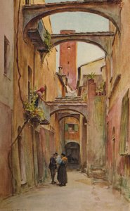 Via dello Spedale, Noli, um 1910, 1912 von Walter Frederick Roofe Tyndale