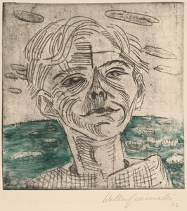 Mann am Meer (Selbstporträt) von Walter Gramatte