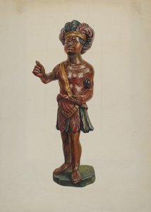 Zigarrenladen-Indianer, ca. 1940 von Walter Hochstrasser