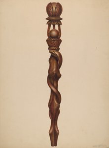 Schnitzerei eines Holzfällers, ca. 1938 von Walter Hochstrasser