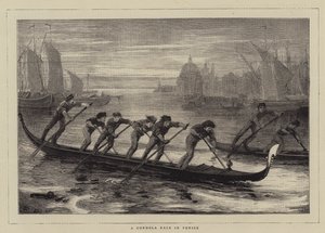Ein Gondelrennen in Venedig von Walter Jenks Morgan