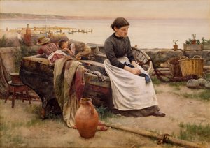 "Aber oh für die Berührung einer verschwundenen Hand", 1888 von Walter Langley