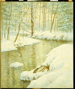 Winterbach, Sonnenuntergangsglühen von Walter Launt Palmer