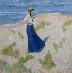 Bernhardine Bornemann am Strand in Heist von Walter Ophey