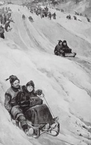 Eine Rodelbahn in Kanada von Walter Paget