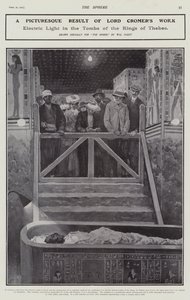 Elektrisches Licht in den Gräbern der Könige von Theben (Lithografie)