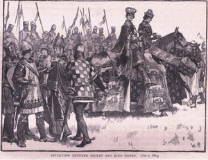 Interview zwischen Becket und König Heinrich AD 1169