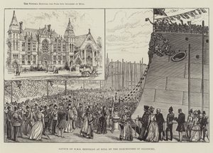 Stapellauf der HMS Endymion in Hull durch die Marquise von Salisbury