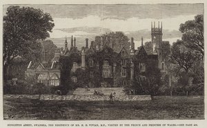 Singleton Abbey, Swansea, die Residenz von Mr. H. H. Vivian, MP, besucht vom Prinzen und der Prinzessin von Wales von Walter Paget