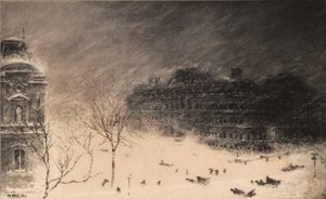 Ecke der 17. Straße und Pennsylvania Avenue, N.W. während des Blizzards von 1899 von Walter Paris