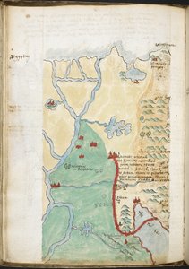 Karte von Nordafrika, aus einem Notizbuch mit einem historischen Gazetteer, Bibliothekslisten usw.; ca. 1606-08
