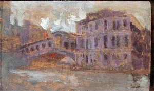 Die Rialto-Brücke und Palazzo Camerlenghi von Walter Richard Sickert