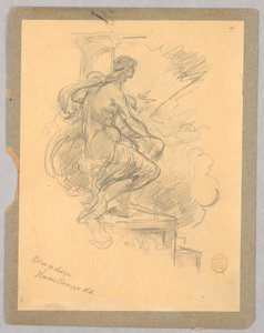Sitzende Frau (Motiv für Design) von Walter Shirlaw