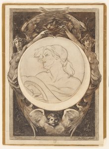 Frau mit Lyra