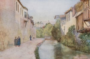 Stadtmauern und Barada-Fluss, Damaskus