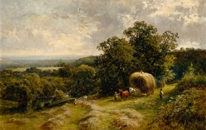 Heuwagen bei Brockham, Surrey