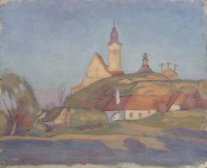 Landschaft mit Kirche