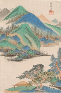 Landschaft im Stil verschiedener alter Meister: Landschaft nach Yang Sheng von Wang Jian