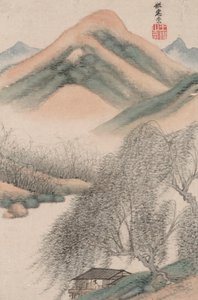 Landschaften im Stil alter Meister; Landschaft nach Hui Chong (965) von Wang Jian