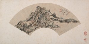Landschaft im Stil von Huang Gongwang von Wang Yuanqi