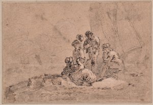 Gruppe von Fischern am Meeresufer von Washington Allston