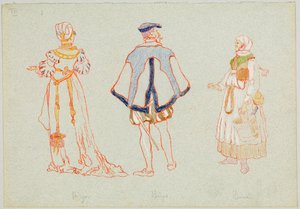 Bürger- und Bauerntracht des 16. Jahrhunderts von Wassily Kandinsky